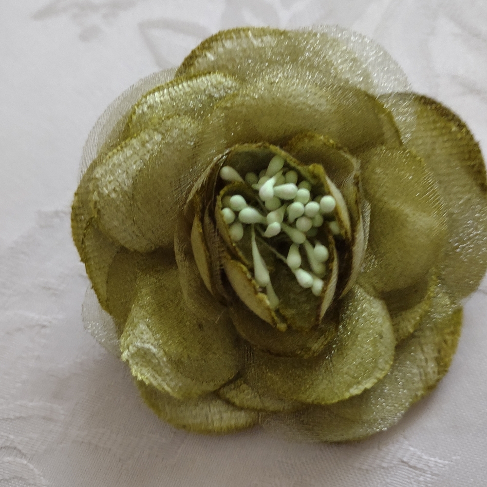 Organza Fabric Flower Accesories Pin